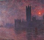 Claude Monet London Houses of Parliament at Sunset painting